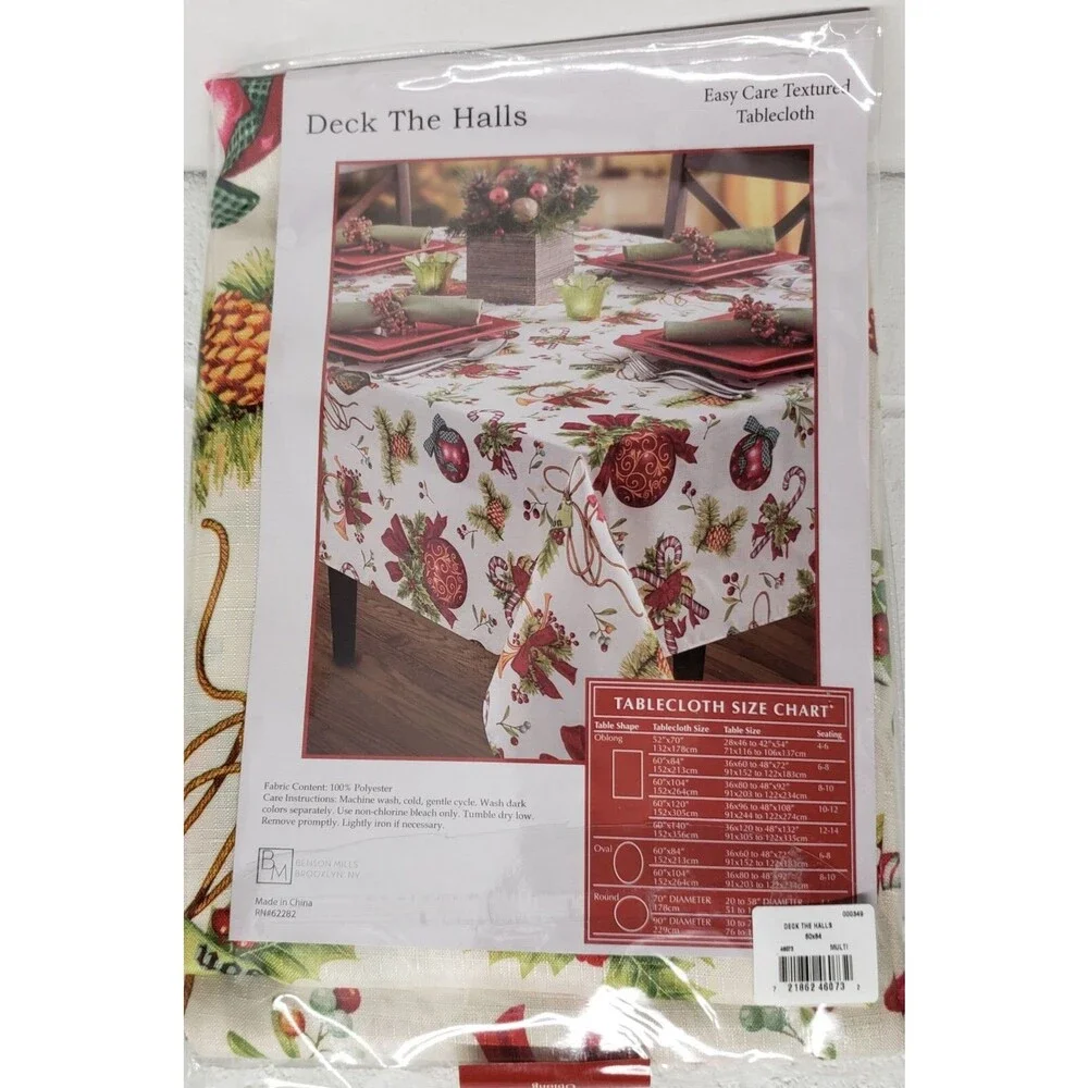 1 Fabric Tablecloth, 60